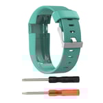 Fitbit Charge HR Stilrent silikon klockband - Storlek S Turkos