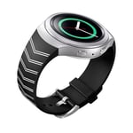 Samsung Silikon Klockarmband För Galaxy Gear S2- Vit/svart