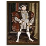 Painting Antique Holbein Junior Henry Tudor VIII King England Artwork Framed Wall Art Print A4
