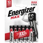 Pile Alcaline Max Aaa/lr03, Pack De 6 Energizer - Le Pack De 6