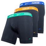 Nike Boxershorts 3-pack - Svart/Bright Mandarin/Blå/Grön adult 0000KE1007-LBE