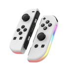 M-3 - Manette de jeu Bluetooth Joycon pour Nintendo Switch, gauche et droite, lumière RVB, vibration de révei