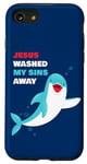 Coque pour iPhone SE (2020) / 7 / 8 Baptism Kids Christian Dolphin – Jesus Washed My Sins Away