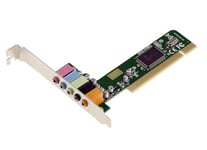 KALEA-INFORMATIQUE Carte Son 4.1 sur Port PCI - 4 Canaux - Hauts Parleurs Avants Arrières Micro avec Chipset CMI8738
