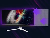 Lorgar 34Mp1, Uwqhd Miniled Gaming Monitor Pro, 34'' (3440*1440) Va Curved Monitor, Black/Milky Grey