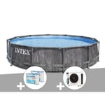 Kit piscine tubulaire Intex Baltik ronde 5,49 x 1,22 m + 6 cartouches de filtration + Pompe à chaleur