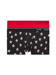 Calvin Klein Men's Trunk 2Pk 000NB2670A, Red (CK Star Logo Print_Black/ Exact), XL (Pack of 2)