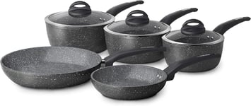 Tower Cerastone T81276 Forged 5 Piece Pan Set with Non-Stick Coating and Soft T