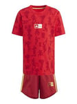 adidas Sportswear Kids Disney T-Shirt and Shorts Set - Red, Red, Size 2-3 Years