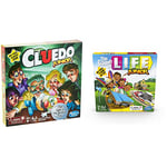 Hasbro Gaming Clue Junior Board Game for Kids Ages 5 and Up, Case of the Broken Toy, Classic Mystery Game for 2-6 Players & The Game of Life Junior Board Game for Kids From Age 5