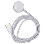 USB-A Magnetic Braided Charging Power Cable For Apple Watch 1 Meter White UK