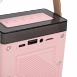 Mini Karaoke Machine Superior Sound Quality Pink Speaker With Microphone Set