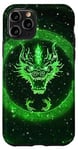 iPhone 11 Pro Dragon Face Myth Green Vintage Hunting Forest Case