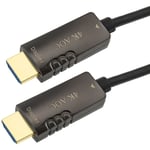 Cablemarkt - Câble hdmi 2.0 de 100 m avec connecteurs fibre optique Ultra hd 4K hdmi-a mâle, noir