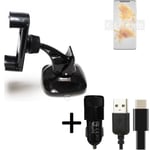 For Huawei Mate 50 Pro car holder + CHARGER windshiled bracket 