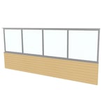 Landskap Skjutfönster med Panelvägg Stadig Sommar Skjutfönsterparti B4550 x H1200 - Silver Som 60941694