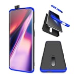 NOKOER Case for OnePlus Nord, 3 in 1 All Inclusive Anti-Fingerprint Phone Case, 360 degree protection [Slim] [Shockproof] [Frosted Material] Hard Cover - Blue black