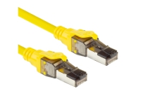 ACT Yellow 1 meter SFTP CAT8 patch cable snagless with RJ45 connectors
