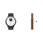 Withings Steel HR Sport - Multisport hybrid Smartwatch & Leather Watch band for ScanWatch, Steel HR, Steel HR Sport, Move ECG and Move