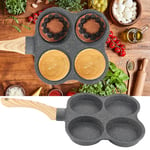 Induction Cooker Frying Pan Mold 4 Hole Omelet Pan Pancake Pan for Family LVE UK