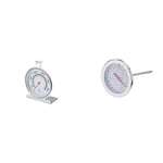 KitchenCraft MasterClass 50-300 degree Celsius Oven Thermometer, Stainless Steel, Silver & Meat Thermometer, Silver
