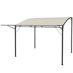 Pergola Gazebo 3x2,5m Stål Vattenavvisande solskydd med justerbart tak Väggmonterad Trädgård Gazebo Fristående Uteplats Canopy C