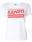 Kenzo T-Shirt Femme Blanc Logo Rouge