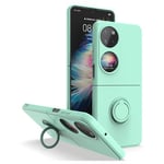 MTP Products Huawei P50 Pocket Deksel med Ring Holder - Lysecyan