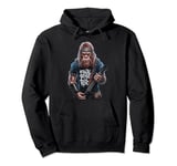 The Final Boss Vintage Rock Music Funny Bigfoot Sasquatch Pullover Hoodie