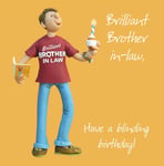 Birthday Card - Brilliant Brother-in-law Cupcake - One Lump Or Two Quality NEW