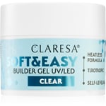 Claresa Soft&Easy Builder Gel styrkende gel-underlak til negle Skygge Clear 45 g