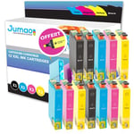 12 cartouches d'encre Jumao 18XL compatibles pour Epson Expression Home XP-225
