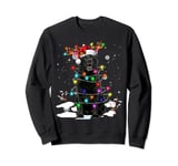 Black Labrador Retriever Christmas Dog Reindeer Santa Xmas Sweatshirt