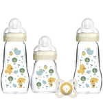 MAM Feel Good Glass Baby Bottle Starter Set BPA-free