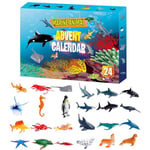 BesDirect 2020 Christmas Advent Calendar, 24PCS Marine Animal Toys Christmas Countdown Calendar - Christmas Countdown Toys for Kids Boys and Girls