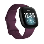 Färgglatt armband Handledsrem för Fitbit Versa 3 Klocka Mjukt band Correa för Fitbit Sense Versa3 Klockband Tillbehör Lila Röd S Purple red