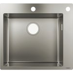 Hansgrohe diskbänk, 55x50 cm, rostfritt stål