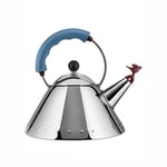 Alessi Blue Bird Whistle Hob Kettle, Diameter 22cm, Height 22.5cm, centilitre capicity 200cl