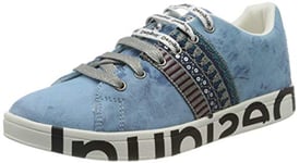 Desigual Shoes Cosmic Exotic Sneaker, Blue Denim Dark Blue 5008, 3 UK