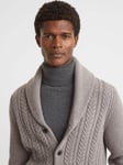 Reiss Ashbury Long Sleeve Cable Knitted Cardigan