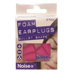 2 x Noisex Foam Bullet Ear Plugs Travel Sleep Motorcycle Study Noise Reducer