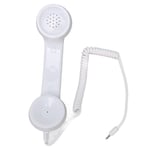 Retro Telefon Luren Multifunktion Strålskydd Handhållen Mobiltelefonmottagare för Mobiler Datorer Vit