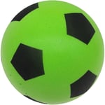 Skumboll, 20 cm, 153 g, grön, fotbollsdesign, för barn från 18 månader, inomhus och utomhus