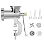 ZWB Meat Grinder Beef Mincer Sausage Maker Machine Manual Home Tabletop Clamp Hand Operate Kitchen Tool Includes 3 Sausage Stuffer Tubes (Color : Thicken No. 10, Size : Package 3)