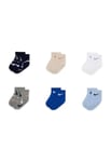 NIKE SWOOSHFETTI 6PK ANKLE SOCKS Multicolour Socks, U90, 2-4 A