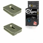 2x PU 50 Universal Quick Release Plate for Benro Arca Swiss Tripod Ball Head