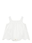 Mango Broderie Anglaise Cotton Dress Vit