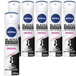 NIVEA Black & White Invisible Original Anti-Perspirant Deodorant Spray 150ml x 6
