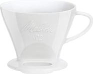 Melitta Porte Filtre à Café en Porcelaine, Pour Over, Blanc, Taille 102