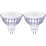 PHILIPS LED Reflector Light Spot [GU5.3] 7W - 50W Equivalent, Cool White (4000K), Non Dimmable. (Pack of 2)